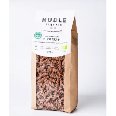 Makaron z Trispy Pełnoziarnisty Świdry 400g BIO Nudle Śląskie