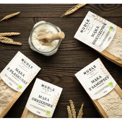 Mąka Orkiszowa typ 630 BIO 500g Nudle Śląskie