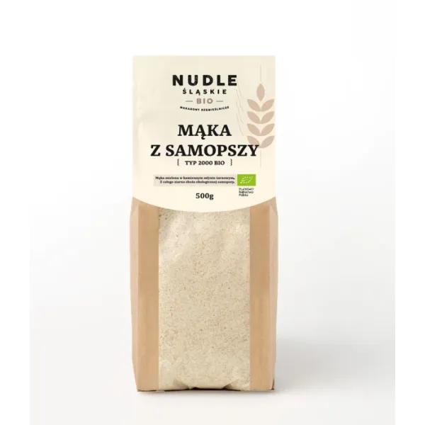 Mąka z Samopszy Pełnoziarnista BIO 500g Nudle Śląskie