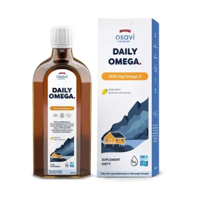Daily Omega 1600 mg - omega 3  smak cytrynowy 250 ml OSAVI