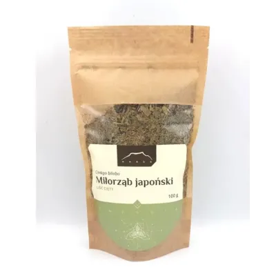 Ginkgo biloba Miłorząb japoński liść cięty 100g Nanga