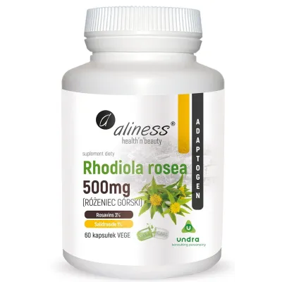 Różeniec górski Rhodiola rosea 500mg Aliness