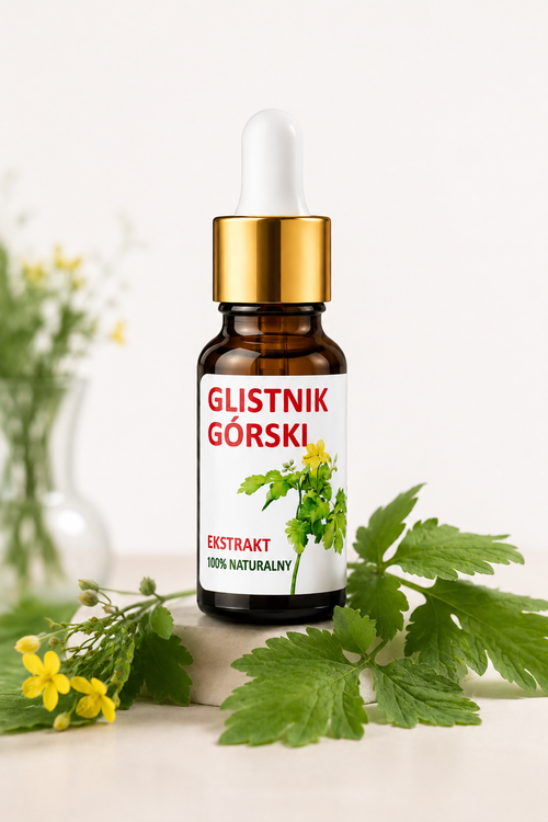 Ekstrakt z glistnika kurzajki 100% naturalny 10ml
